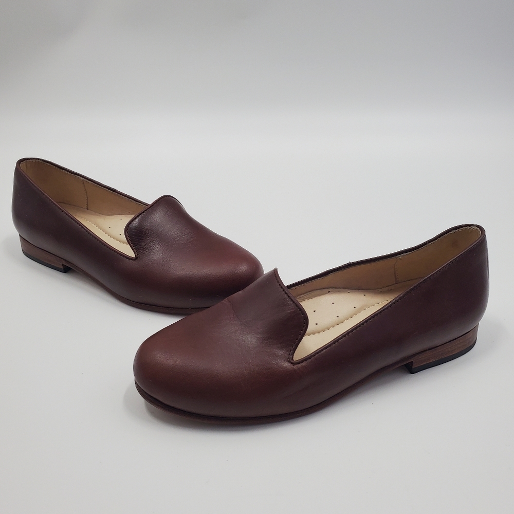 Nisolo Smoking Shoe Brandy Leather Heeled Loafer